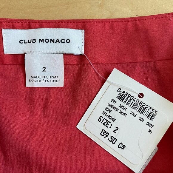 CLUB Monaco new coral skirt BNWT faux wrap bow. - Picture 10 of 10